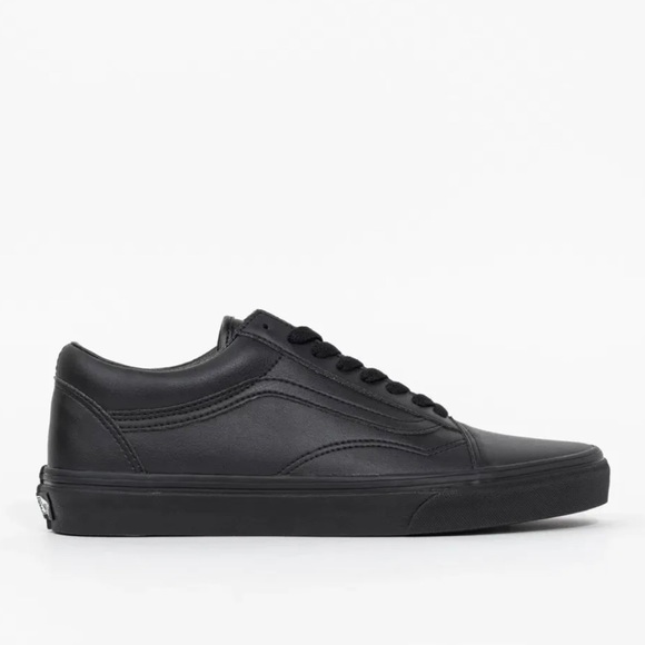 Vans Old Skool Leather Mono Black (Classic Tumble) Men’s/Women’s Sneakers - Picture 5 of 10